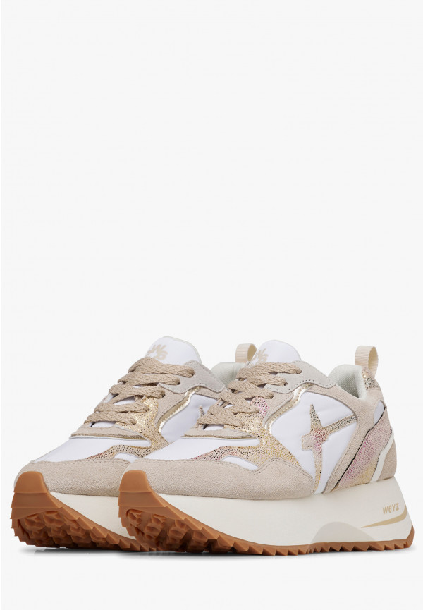 W6yz Sneakers In Suede E Tessuto Tecnico Bianco-Beige -ANNY 2 W