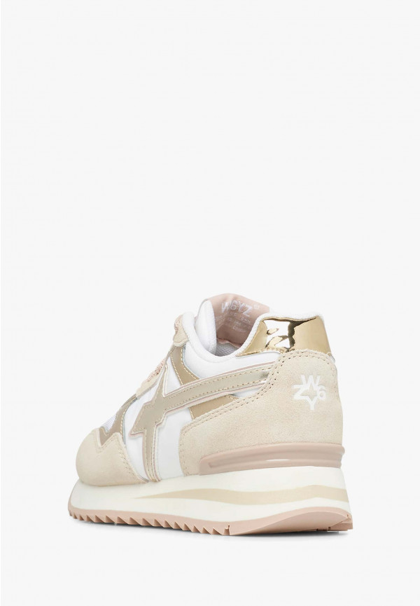 W6yz Sneakers In Suede E Tessuto Tecnico Bianco-Beige -YAK-J