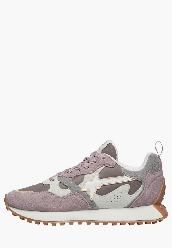 W6yz Sneakers in suede e tessuto tecnico Bianco-Grigio -LOOP-W