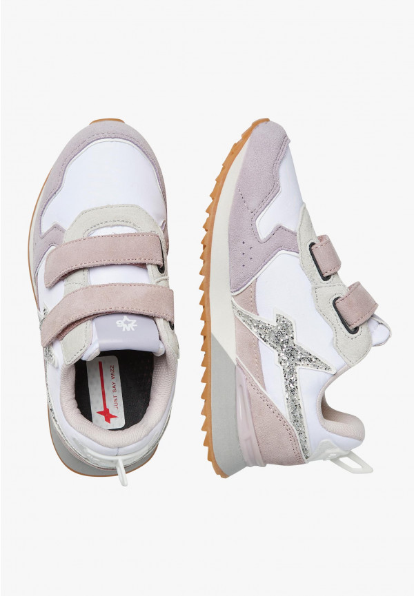 W6yz Sneakers In Suede E Tessuto Tecnico Bianco-Lilla -JET VL-J