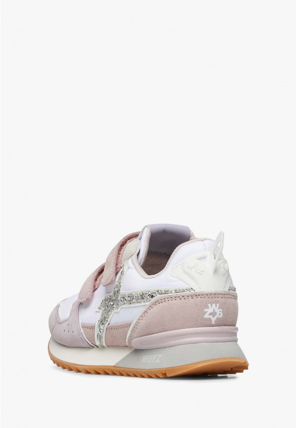 W6yz Sneakers In Suede E Tessuto Tecnico Bianco-Lilla -JET VL-J