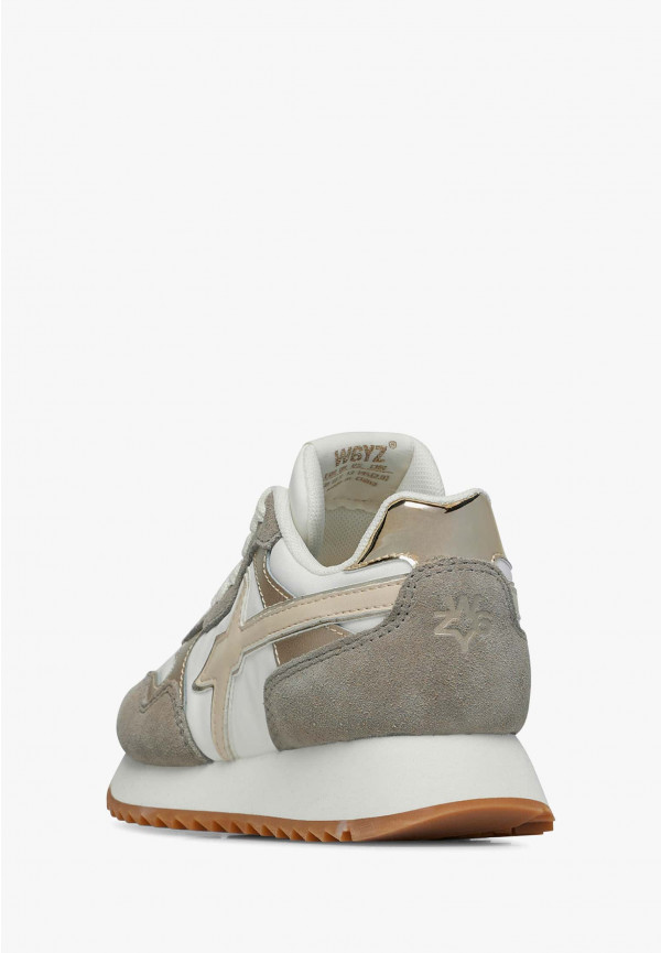 W6yz Sneakers In Suede E Tessuto Tecnico Bianco-Marrone -YAK-J