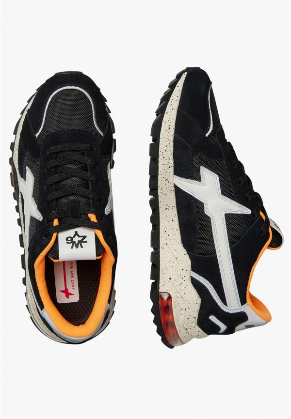 W6yz Sneakers In Suede E Tessuto Tecnico Bianco-Nero -BREEZE 3-M