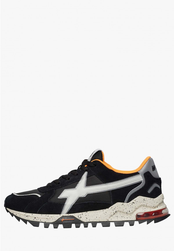 W6yz Sneakers in suede e tessuto tecnico Bianco-Nero -BREEZE 3-M