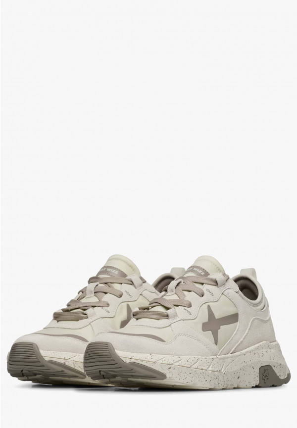 W6yz Sneakers In Suede E Tessuto Tecnico Bianco Panna -NEXT-M