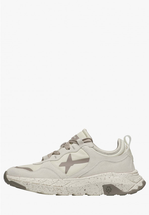 W6yz Sneakers in suede e tessuto tecnico Bianco panna -NEXT-M