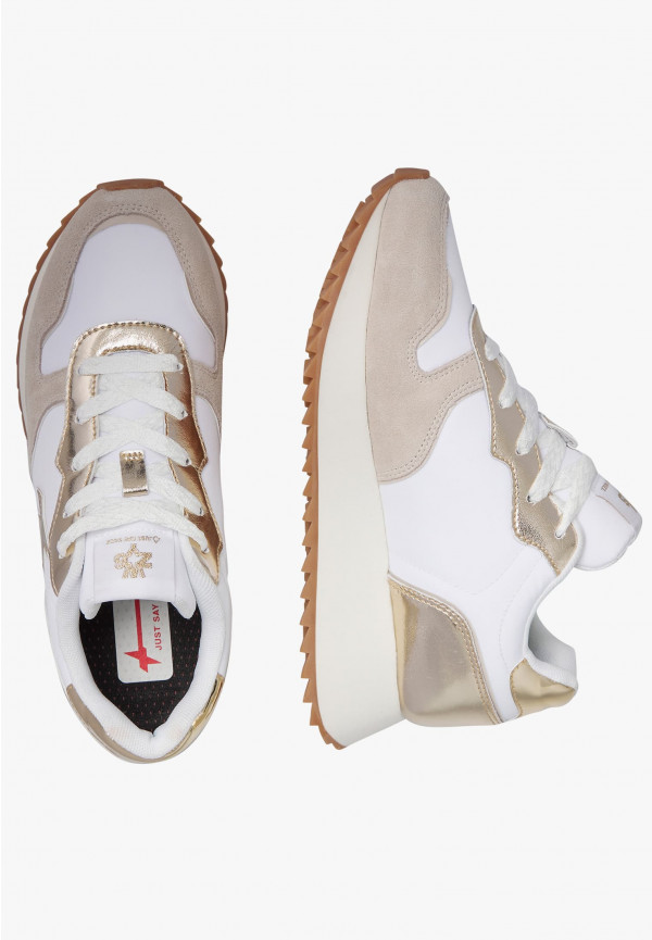 W6yz Sneakers In Suede E Tessuto Tecnico Bianco-Platino -JET-W