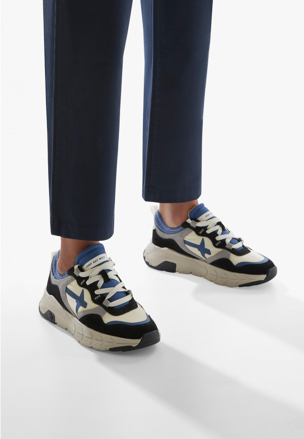 W6yz Sneakers In Suede E Tessuto Tecnico Grigio -NEXT-M