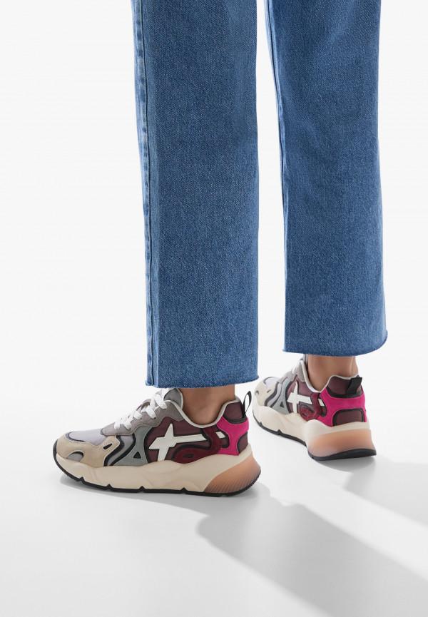 W6yz Sneakers In Suede E Tessuto Tecnico Grigio -SARAH-W