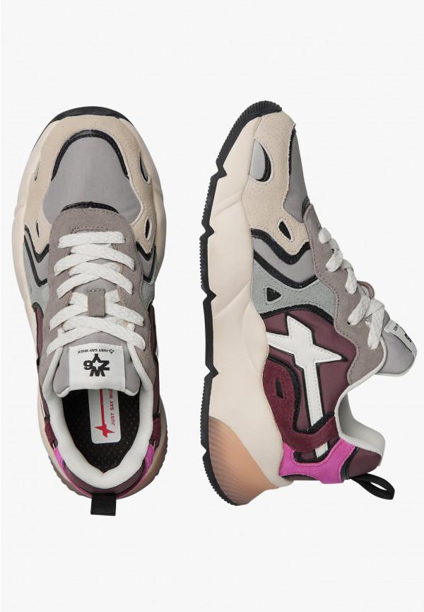 W6yz Sneakers In Suede E Tessuto Tecnico Grigio -SARAH-W