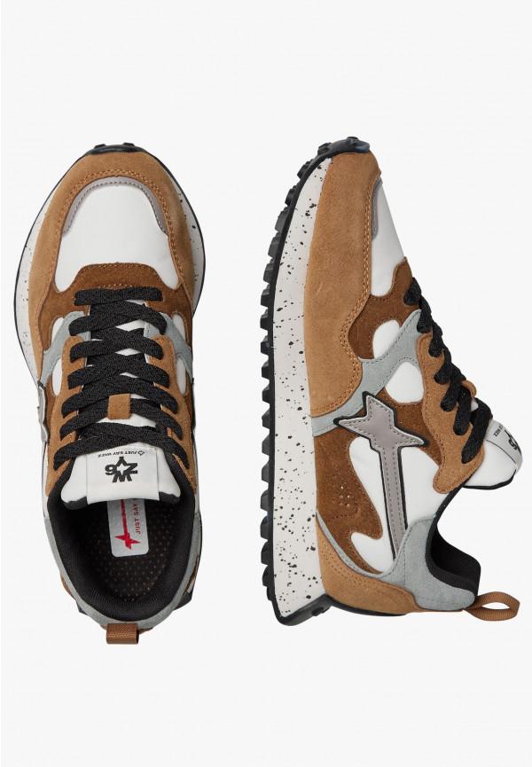 W6yz Sneakers In Suede E Tessuto Tecnico Marrone -LOOP-W