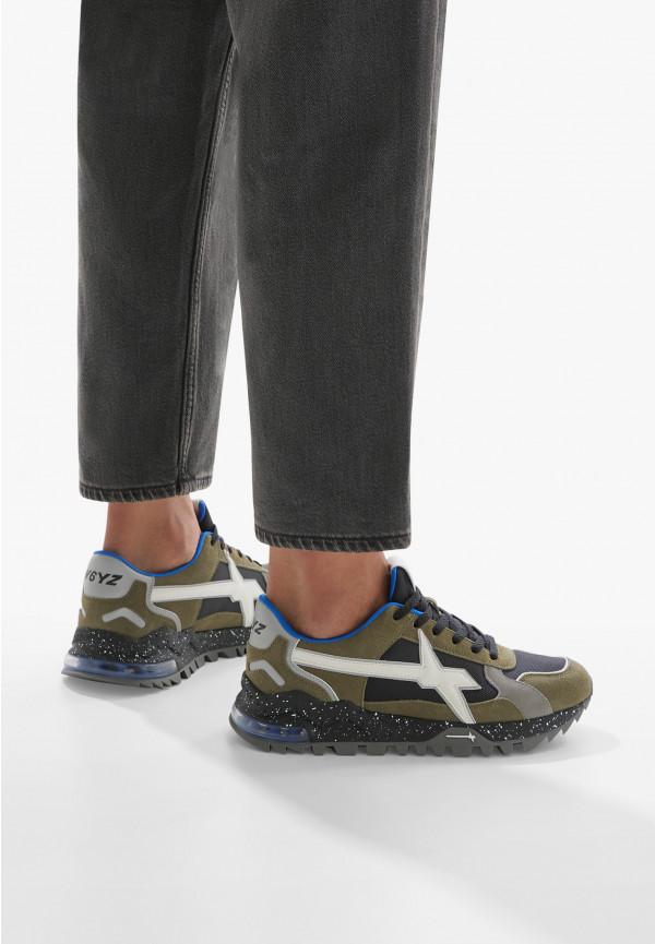 W6yz Sneakers In Suede E Tessuto Tecnico Militare -BREEZE 3-M