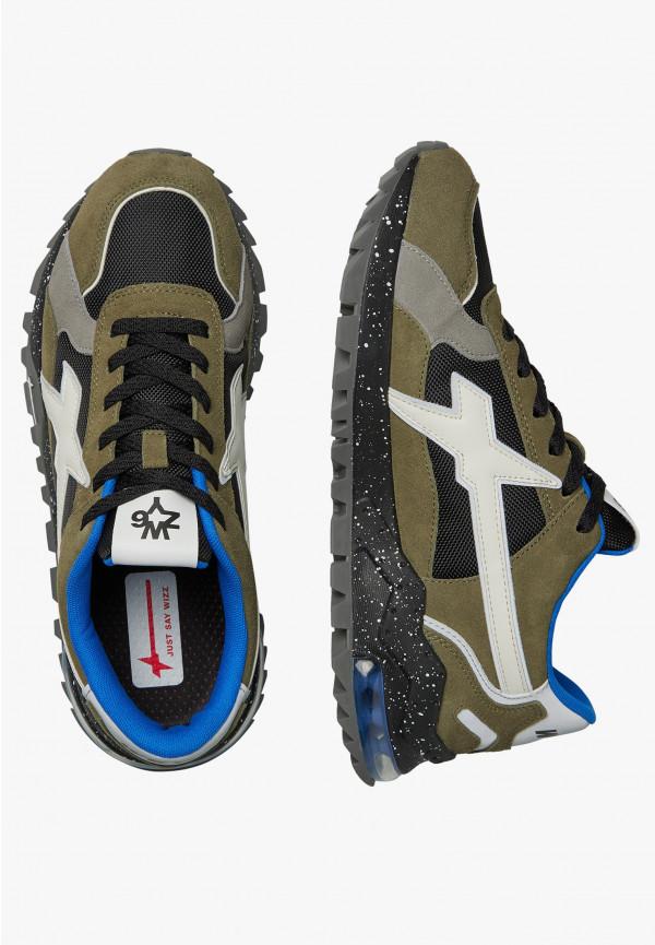 W6yz Sneakers In Suede E Tessuto Tecnico Militare -BREEZE 3-M
