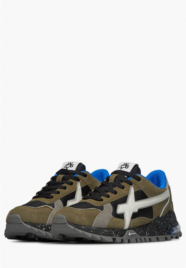 W6yz Sneakers In Suede E Tessuto Tecnico Militare -BREEZE 3-M