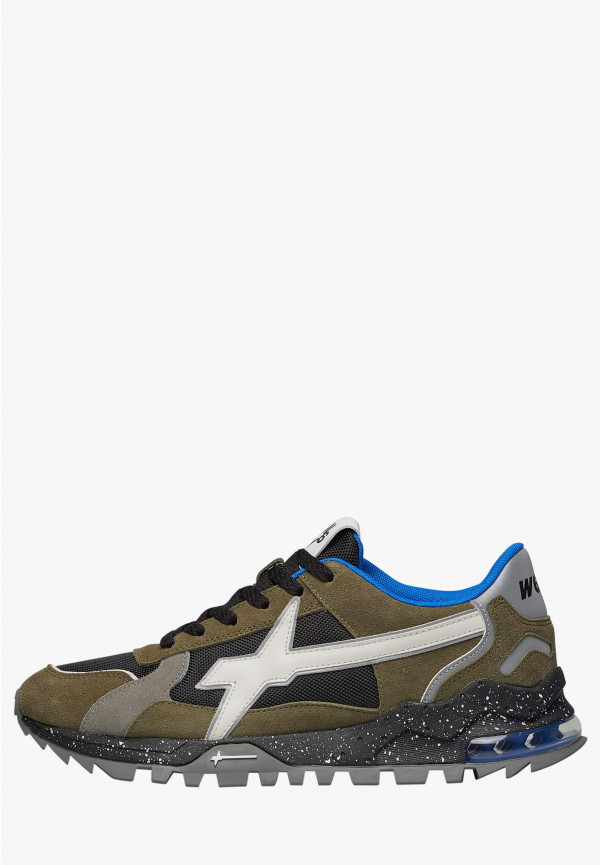 W6yz Sneakers in suede e tessuto tecnico Militare -BREEZE 3-M