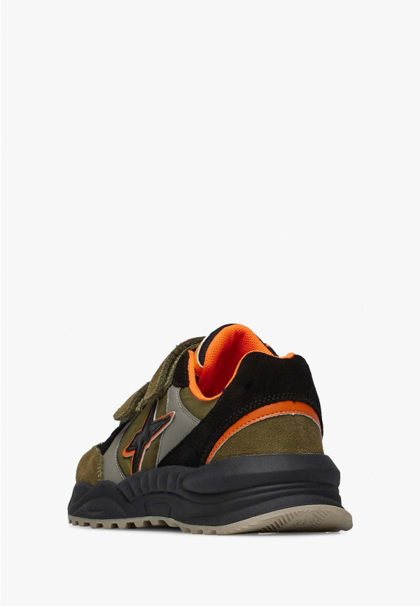 W6yz Sneakers In Suede E Tessuto Tecnico Militare -CHEWINGUM JUNIOR VL