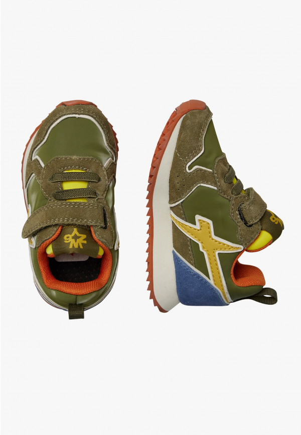 W6yz Sneakers In Suede E Tessuto Tecnico Militare -JET-BABY