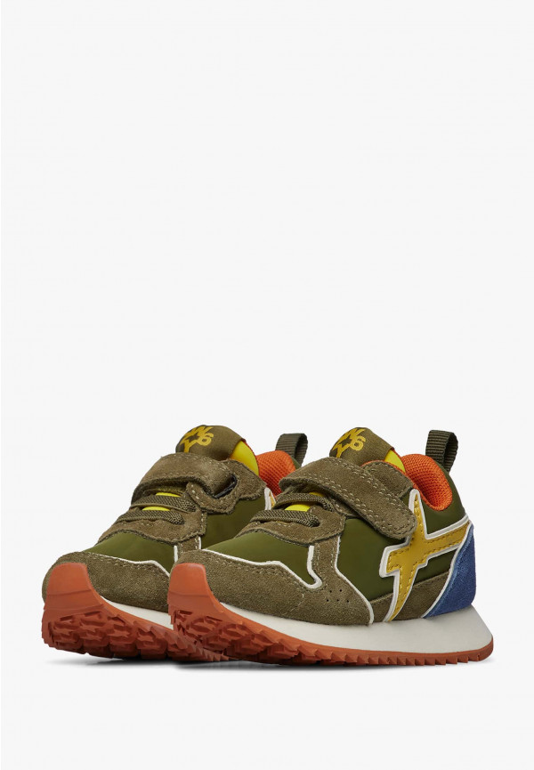 W6yz Sneakers In Suede E Tessuto Tecnico Militare -JET-BABY