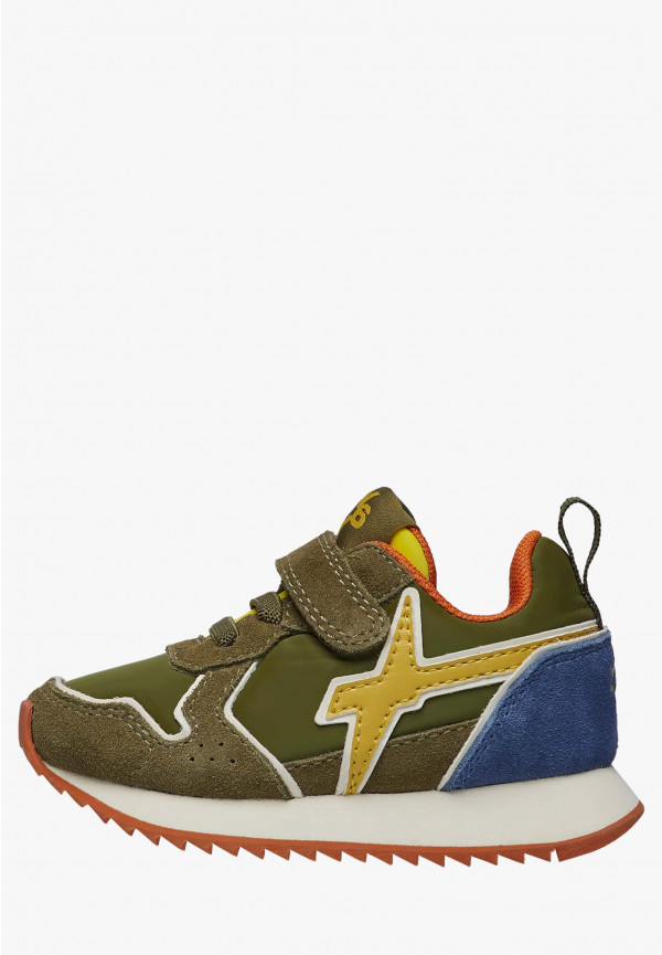 W6yz Sneakers in suede e tessuto tecnico Militare -JET-BABY
