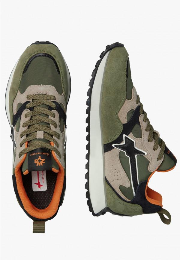 W6yz Sneakers In Suede E Tessuto Tecnico Militare -LOOP-M