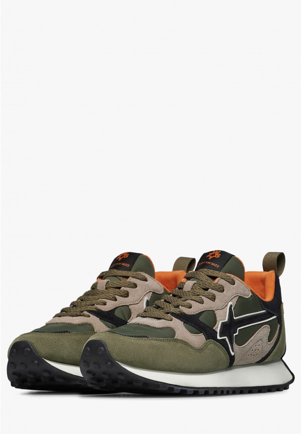 W6yz Sneakers In Suede E Tessuto Tecnico Militare -LOOP-M