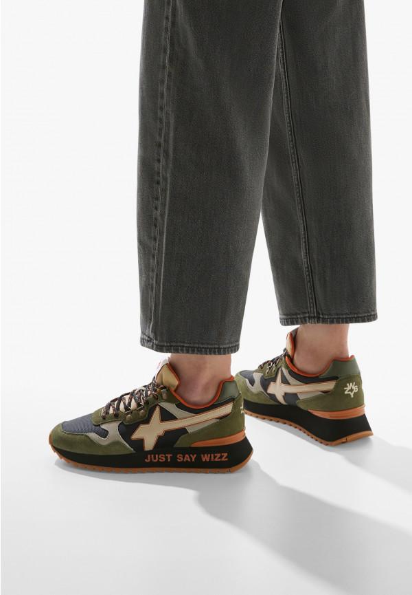 W6yz Sneakers In Suede E Tessuto Tecnico Militare -YAK-M