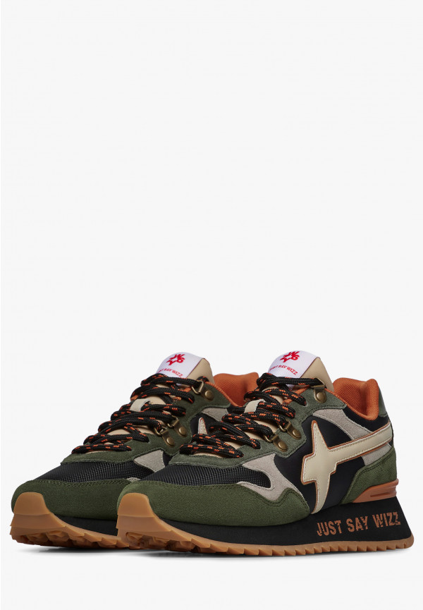 W6yz Sneakers In Suede E Tessuto Tecnico Militare -YAK-M