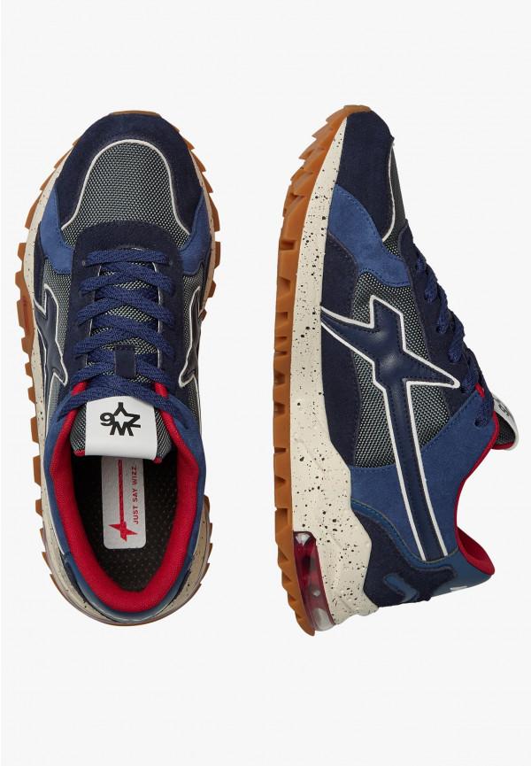 W6yz Sneakers In Suede E Tessuto Tecnico Navy -BREEZE 3-M