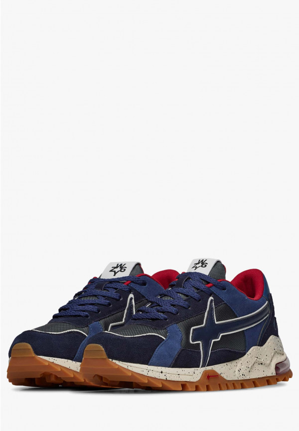 W6yz Sneakers In Suede E Tessuto Tecnico Navy -BREEZE 3-M