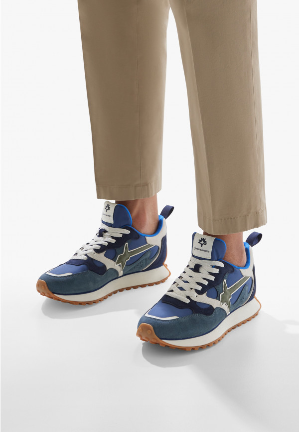 W6yz Sneakers In Suede E Tessuto Tecnico Navy -LOOP-M