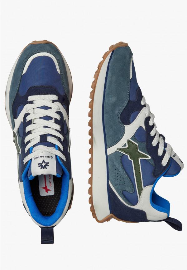 W6yz Sneakers In Suede E Tessuto Tecnico Navy -LOOP-M