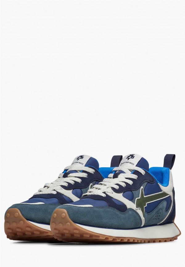 W6yz Sneakers In Suede E Tessuto Tecnico Navy -LOOP-M