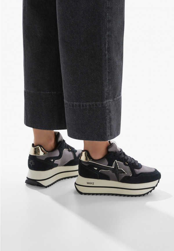 W6yz Sneakers In Suede E Tessuto Tecnico Nero -DEVA W