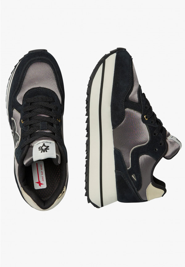 W6yz Sneakers In Suede E Tessuto Tecnico Nero -DEVA W