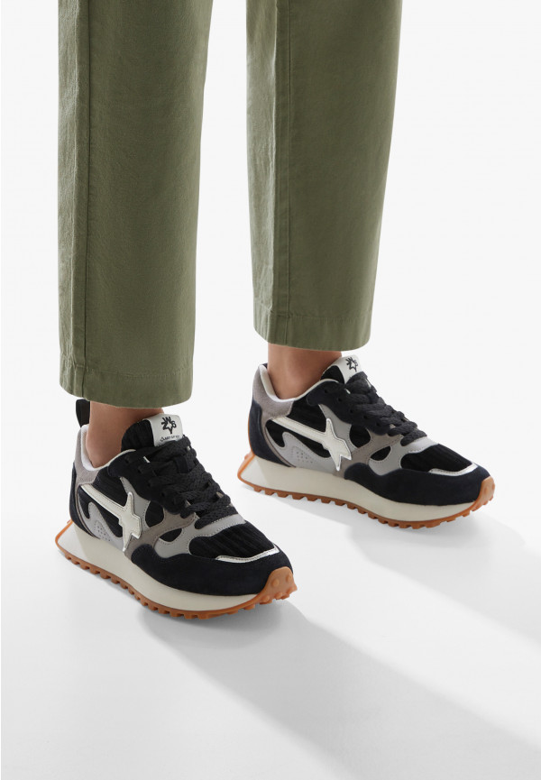 W6yz Sneakers In Suede E Tessuto Tecnico Nero -LOOP-W