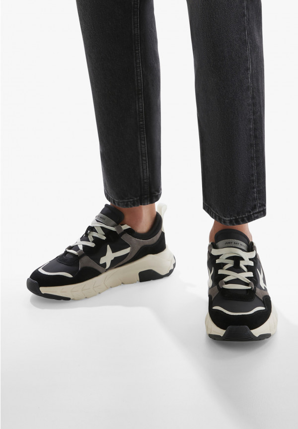 W6yz Sneakers In Suede E Tessuto Tecnico Nero -NEXT-M