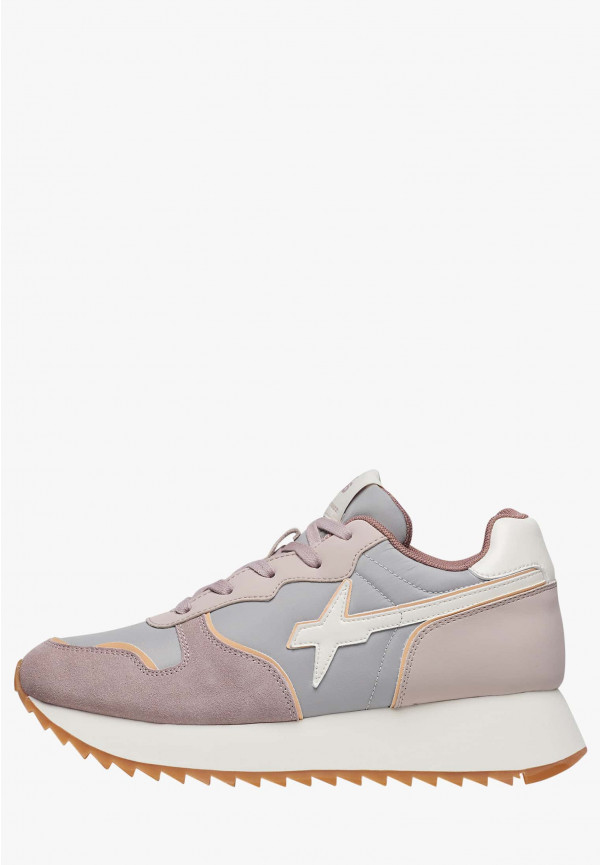 W6yz Sneakers in suede e tessuto tecnico Rosa -JET-W