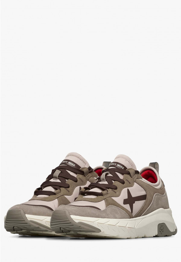 W6yz Sneakers In Suede E Tessuto Tecnico Tortora -NEXT-M