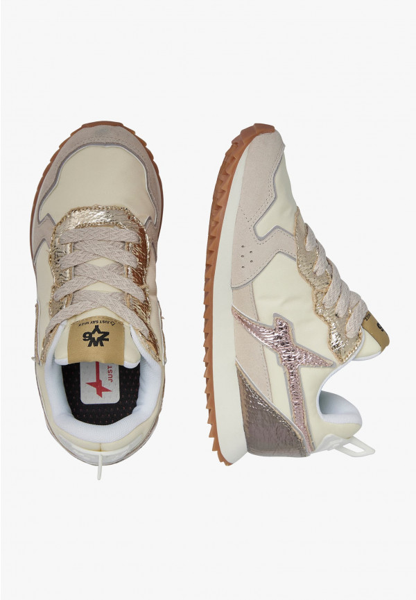 W6yz Sneakers In Tessuto Tecnico E Suede Beige -JET-J