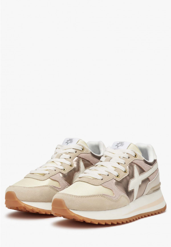 W6yz Sneakers In Tessuto Tecnico E Suede Beige -YAK-W