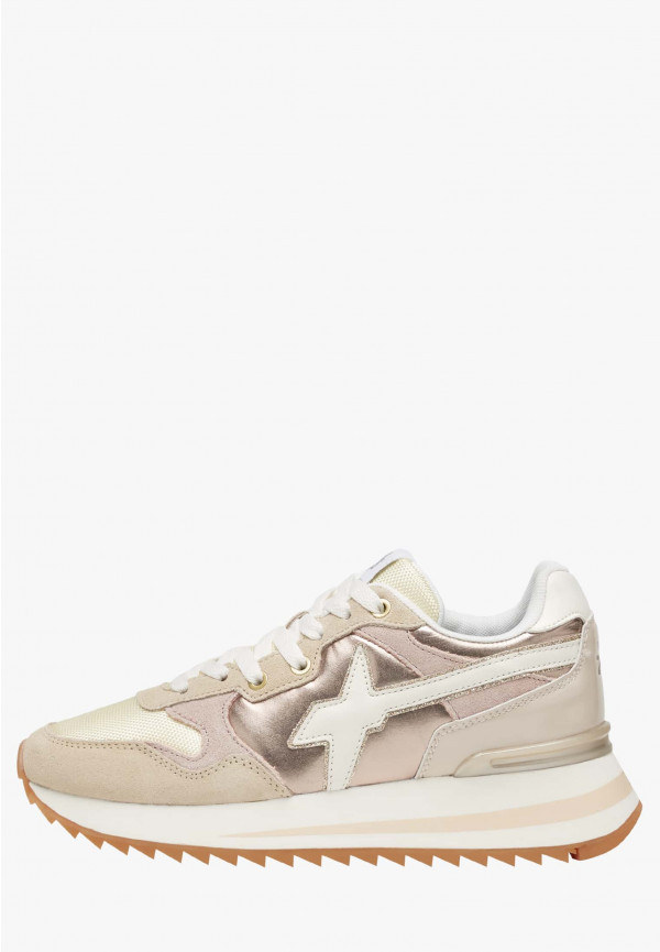 W6yz Sneakers in tessuto tecnico e suede Beige -YAK-W