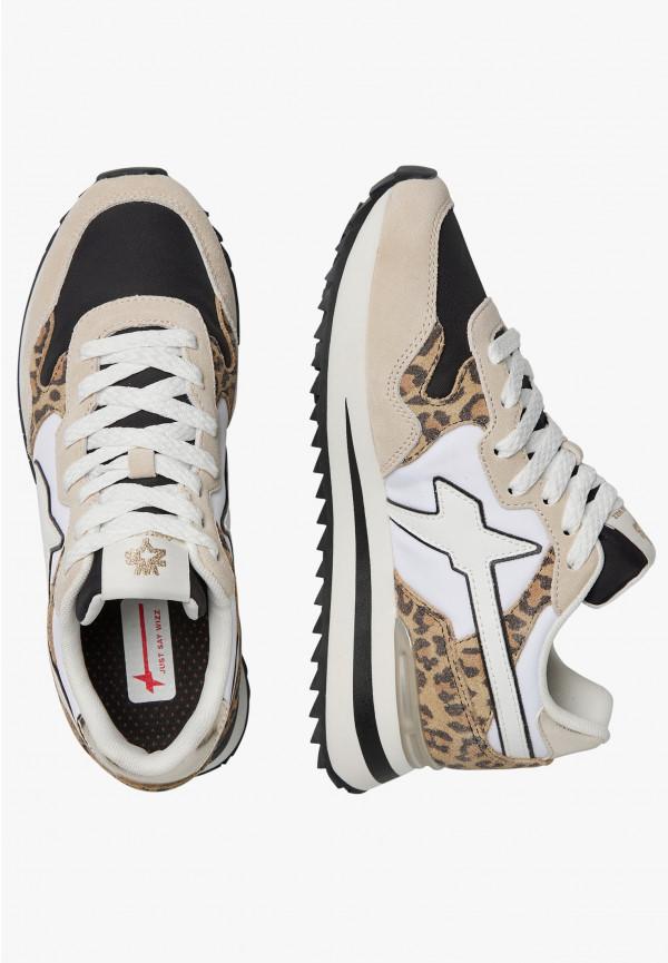 W6yz Sneakers In Tessuto Tecnico E Suede Bianco-Grigio -YAK-W