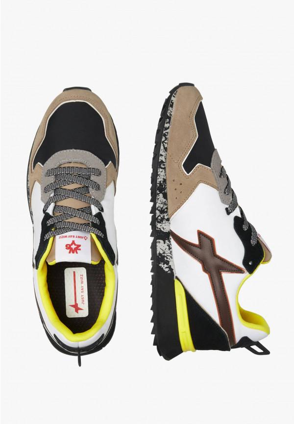 W6yz Sneakers In Tessuto Tecnico E Suede Bianco-Grigio -JET-M