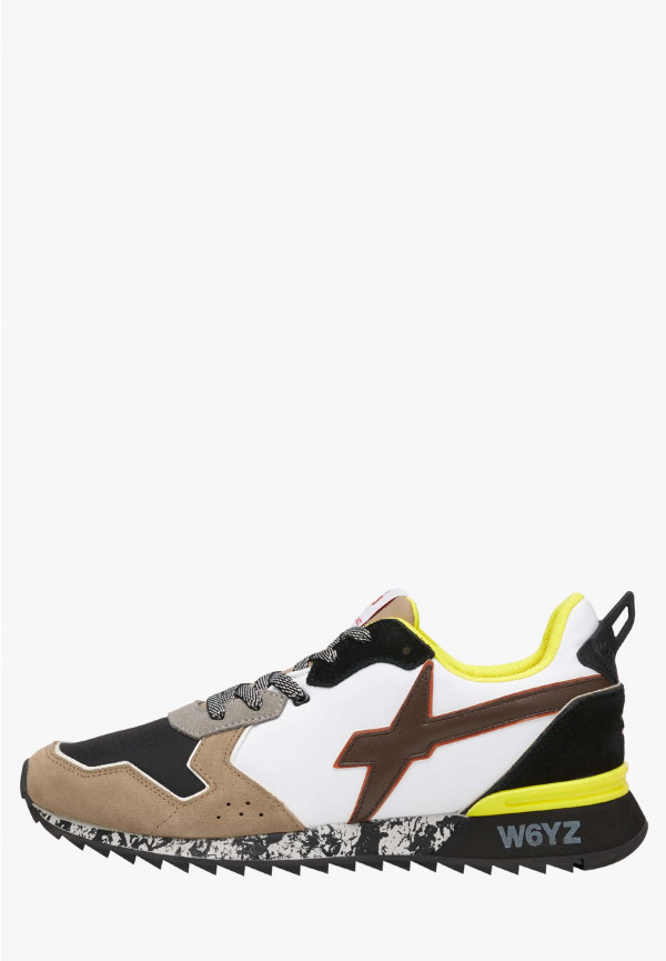 W6yz Sneakers in tessuto tecnico e suede Bianco-Grigio -JET-M