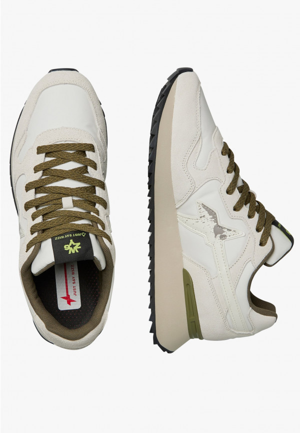W6yz Sneakers In Tessuto Tecnico E Suede Bianco -YAK-M