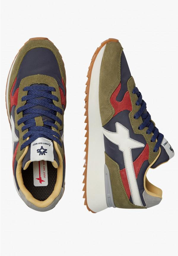 W6yz Sneakers In Tessuto Tecnico E Suede Blu Scuro -YAK-M