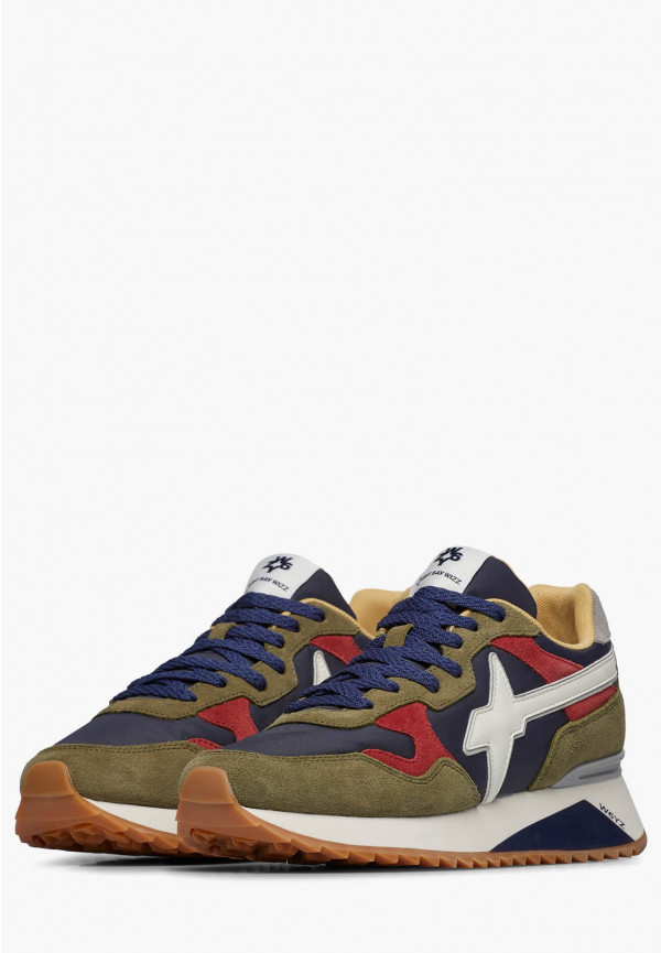 W6yz Sneakers In Tessuto Tecnico E Suede Blu Scuro -YAK-M