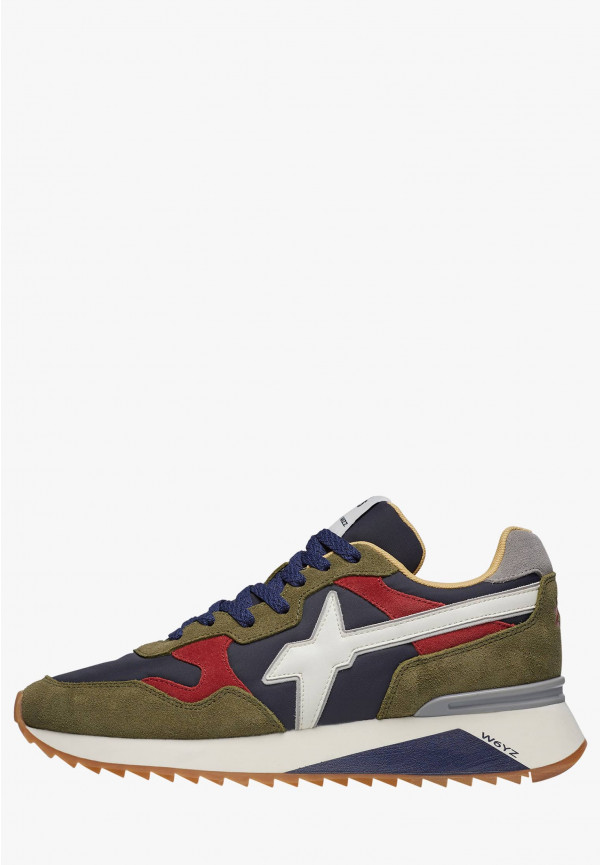 W6yz Sneakers in tessuto tecnico e suede Blu scuro -YAK-M
