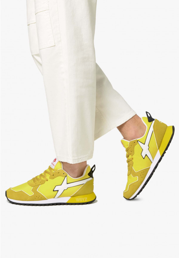W6yz Sneakers In Tessuto Tecnico E Suede Giallo -JET-M