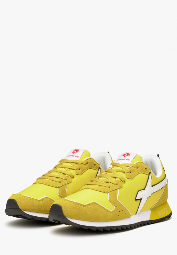 W6yz Sneakers In Tessuto Tecnico E Suede Giallo -JET-M